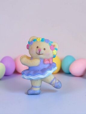 Plush Bear Ballerina Brooch